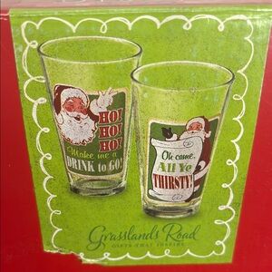 🆕 New in Box, Christmas Drink Glasses, Funny Sayings, Super Cute!